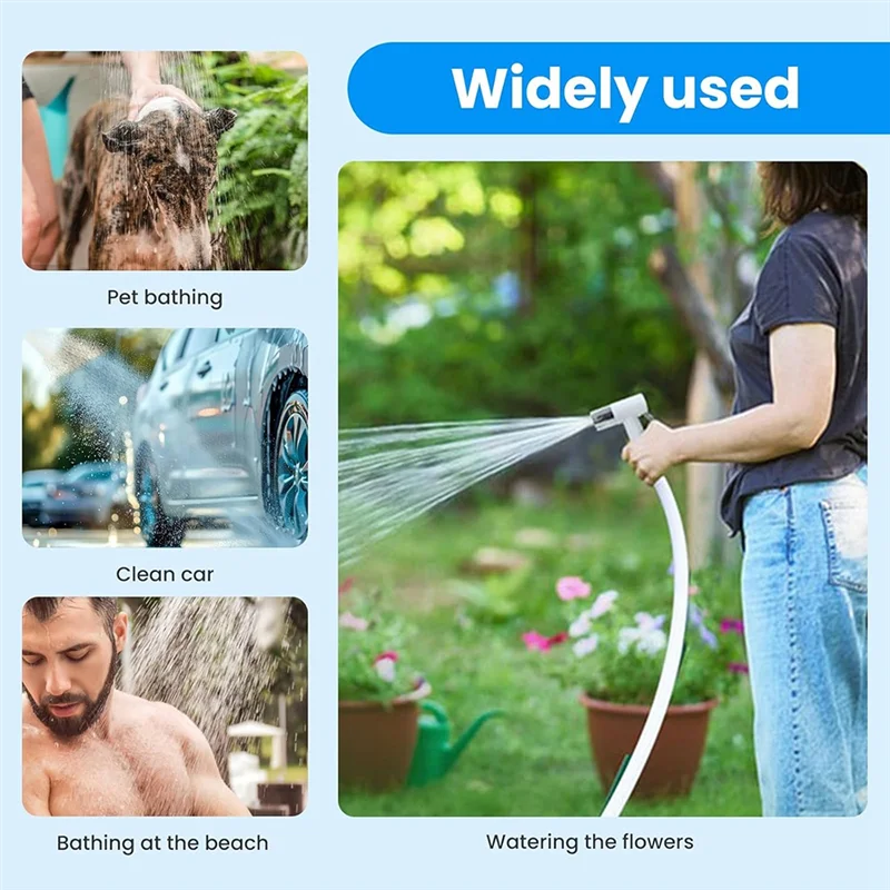 

NALFI-Upgrade Rechargeable Electric Shower Pump For Camping, Portable Outdoor Camp Shower Pump For Hiking Traveling