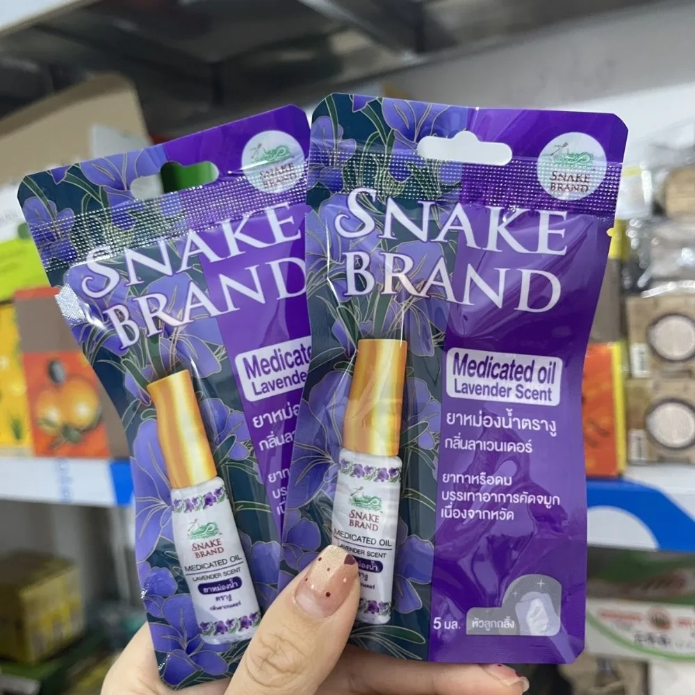 Thai Snake Brand Cooling Balm Roll-On 5ml Roll-on Style Mosquito Bite Relief Relief Restraint Sleepy Lavender Mint