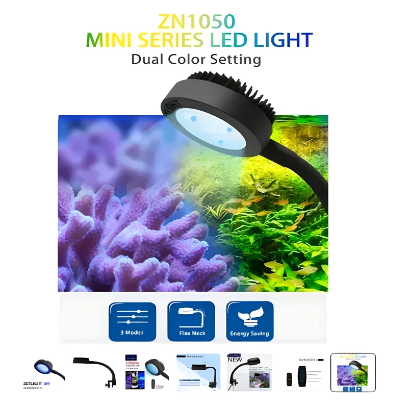 Zetlight Aquarium LED Light M1 LED Full Spectrum Nano Small Fish Tank Sea Water Saltwater Marine Coral Reef LED and plant Light