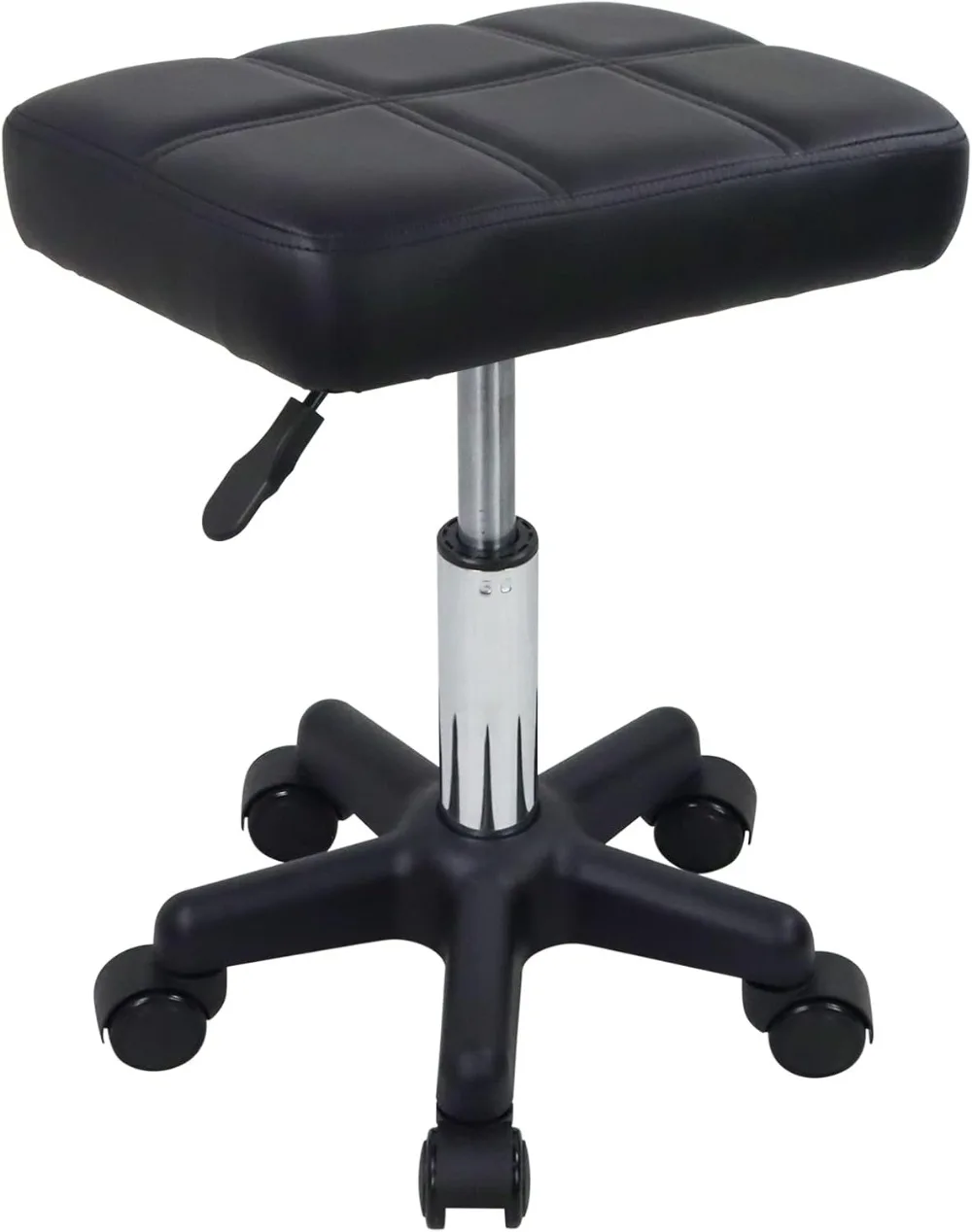 

Rolling Stool with Wheels Height Adjustable Swivel Stool Chair for Spa Salon Massage Black