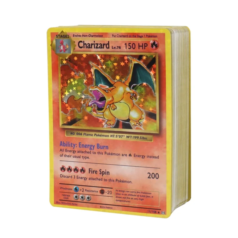 1996 1st Edition Pokemon Foil Flash Cards Charizard Blastoise Venusaur Mewtwo Game Collection PTCG Proxy Cards