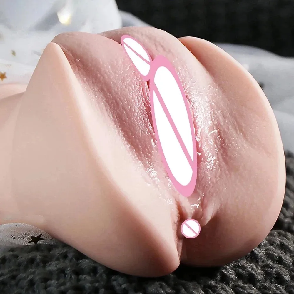 18 +Realistic 3D Semi Butter Male Sex Toy, Real Vagina and Anus, TPE Masturbator, Travel Channel，Adult Male Sex Toy Airplane Cup