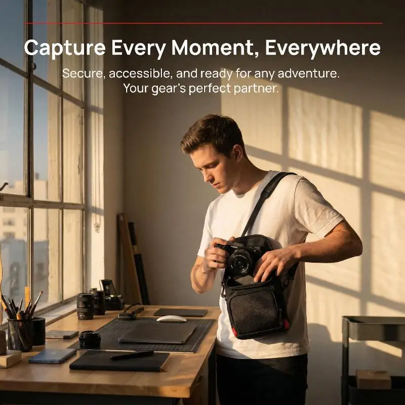 New Simplicity Waterproof SLR Camera Bag Nylon Digital Shoulder Bag Mini Black Photographer Backpack Micro Camera