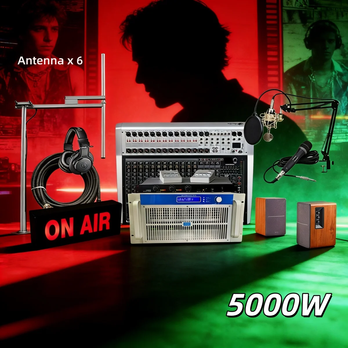 Church YXHT-1, 5KW(5000W) FM Transmitter Complete Solution Kit, Prayer Meeting System, Full Package, Power Adjustable