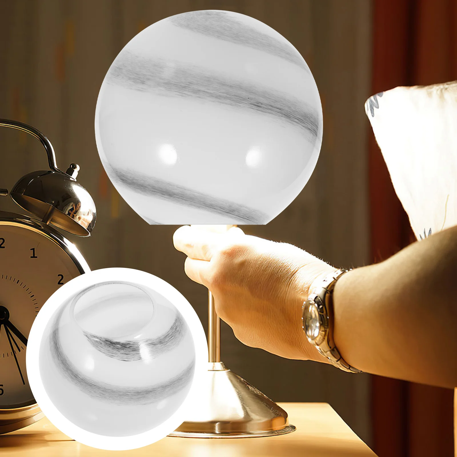 

Globe Glass Lamp Shade Modern Decorative Hanging Pendant Light Shade Replacement Glass Lampshade for Ceiling Lamp Living Room