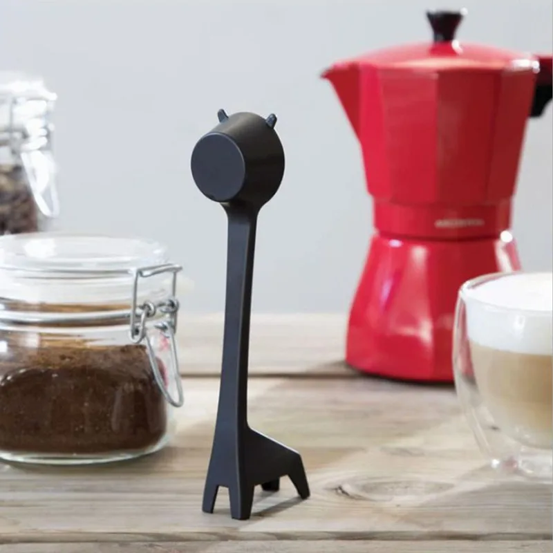 1pcs Creative Cartoon Giraffe-Shaped Coffee Bean Powder Measuring Spoon Plastic Quantitative Measuring Scoop for Coffee