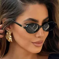 Fashion Oval Retro Sunglasses for Women – Simple Small Frame UV400 Protective Eyewear, Literary Style Luxury Design for Commuting & Travel - Image 3