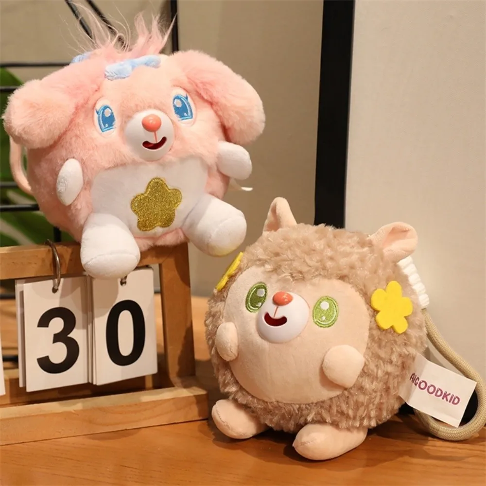 Pluszowy wisiorek ze zwierzątkiem wydająceym dźwięk, pluszowa lalka-zwierzątko, zabawny pluszowy breloczek do kluczy, zawieszka do torby.