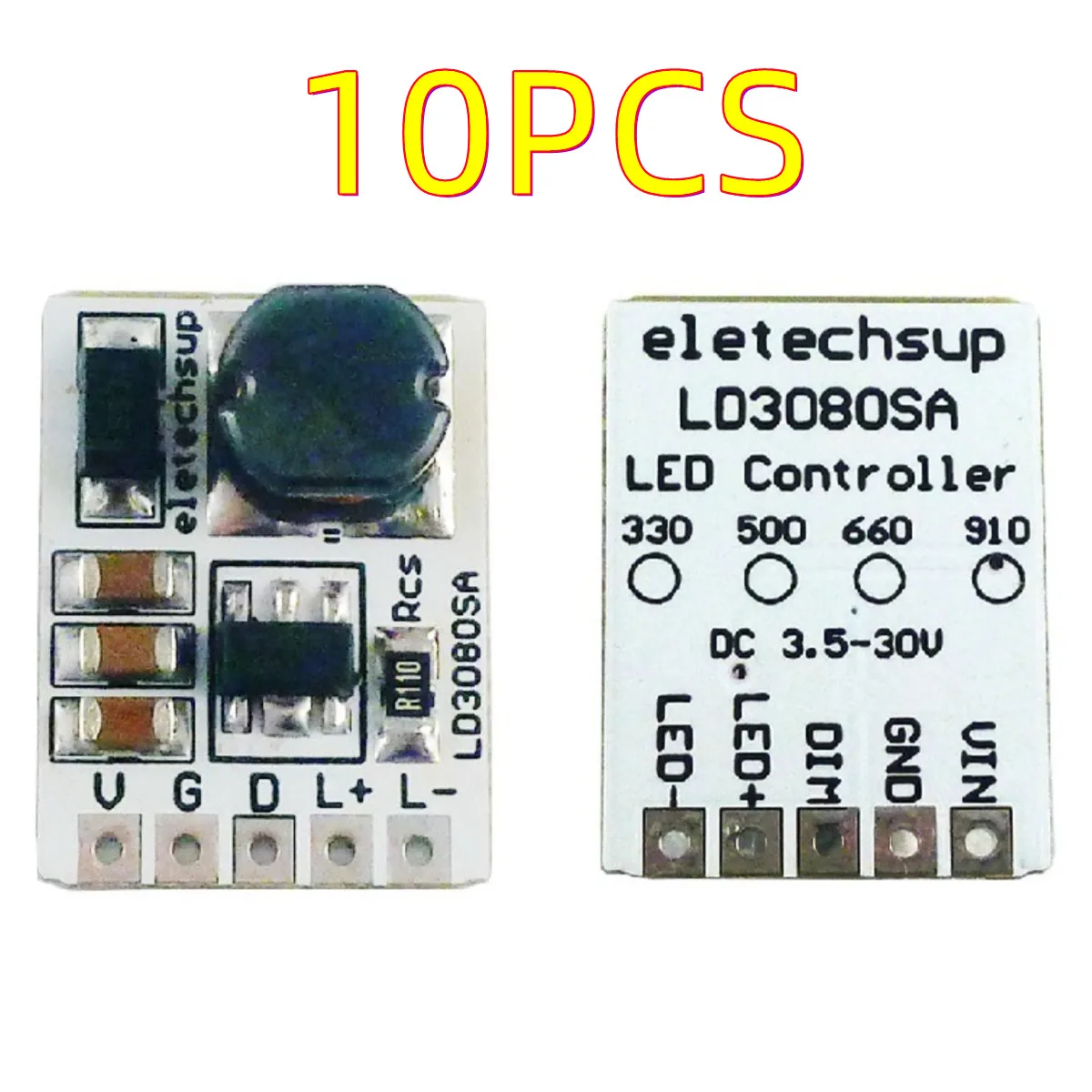 LD3080SA 10 szt. 20 W DC 3,5-30 V 330MA/500/660/910MA Moduł sterownika LED HB obniżający napięcie