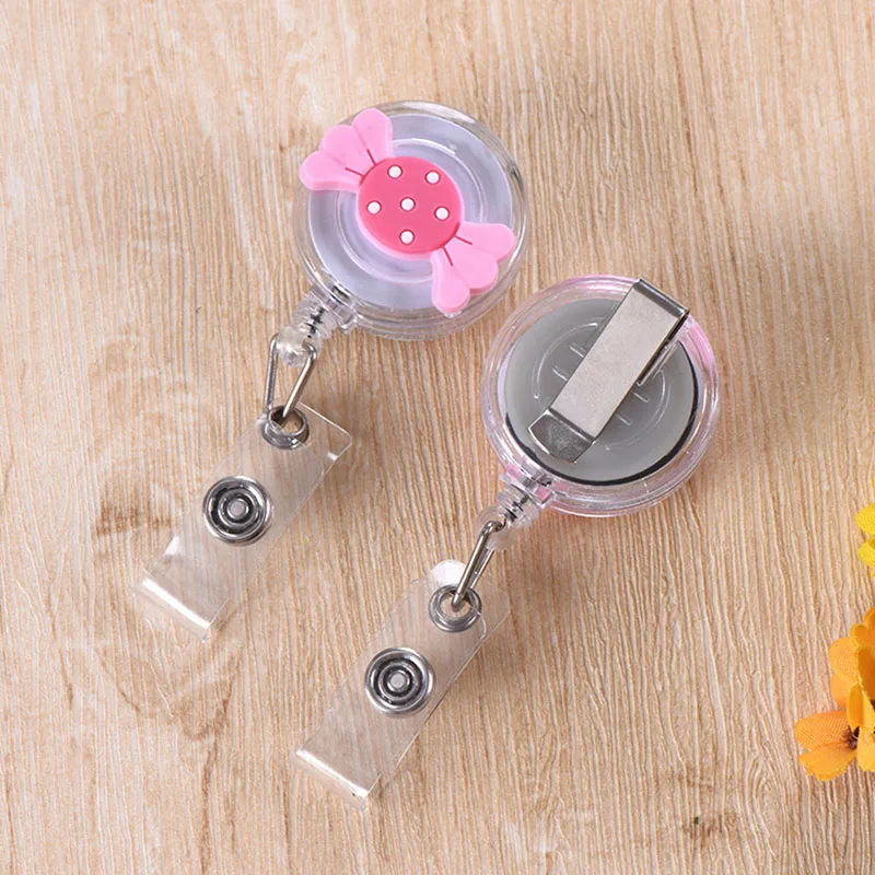 Cute Retractable Plastic Medical Nurse Pull Badge Reel Keyring Key Chain