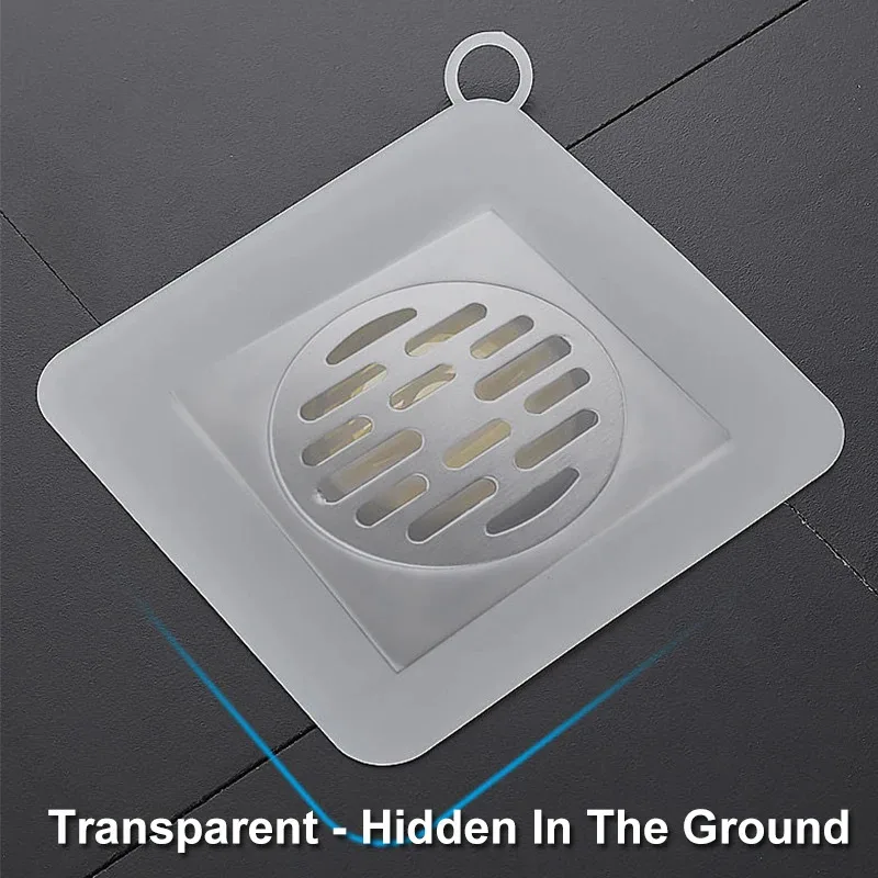 1/2pcs Thick Silicone Floor Cover Bathroom Deodorant Insect-proof Seal Household Sewer Pipe Sink Anti-smell Floor Cover
