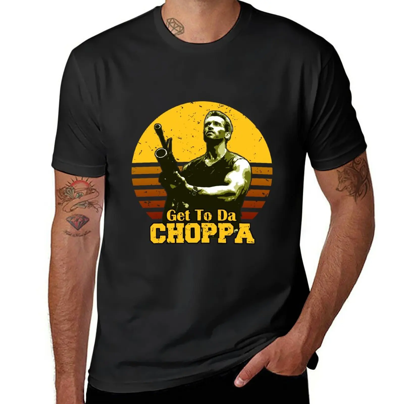 New Get To Da Choppa T-Shirt korean fashion custom t shirts design your own hippie clothes Anime t-shirt Short sleeve tee men