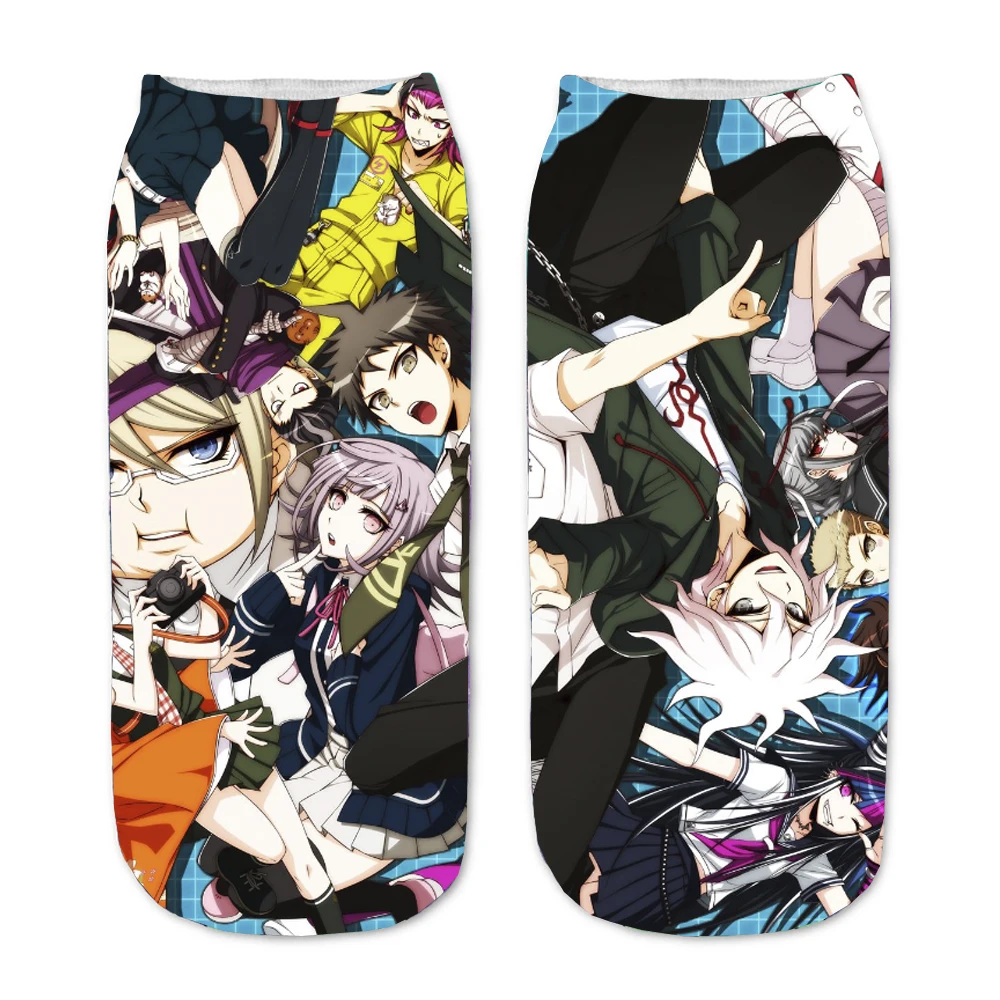 

Men Women socks Cosplays Sock Teenager Hip Hop Casual Socks For Anime Danganronpa Socks Cartoon Print Adult Socks