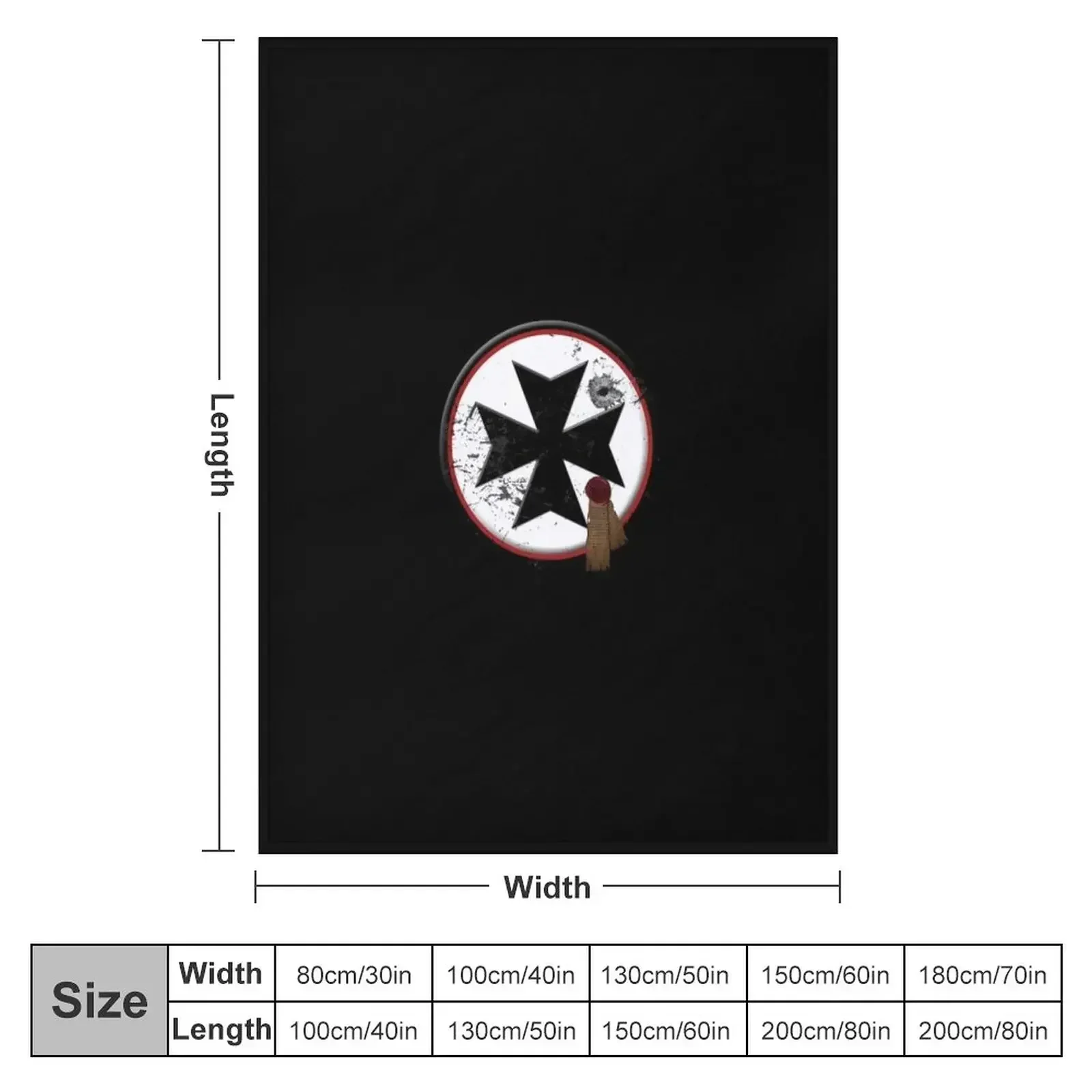 Black Templars Symbol Throw Blanket Decorative Throw Blankets For Sofas Cute Plaid Blankets