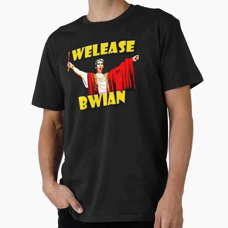 Release Brian Funny Monty Python Gift T-shirt Short Sleeve Tee British Comedy Graphic clothes US size Tops S-6XL