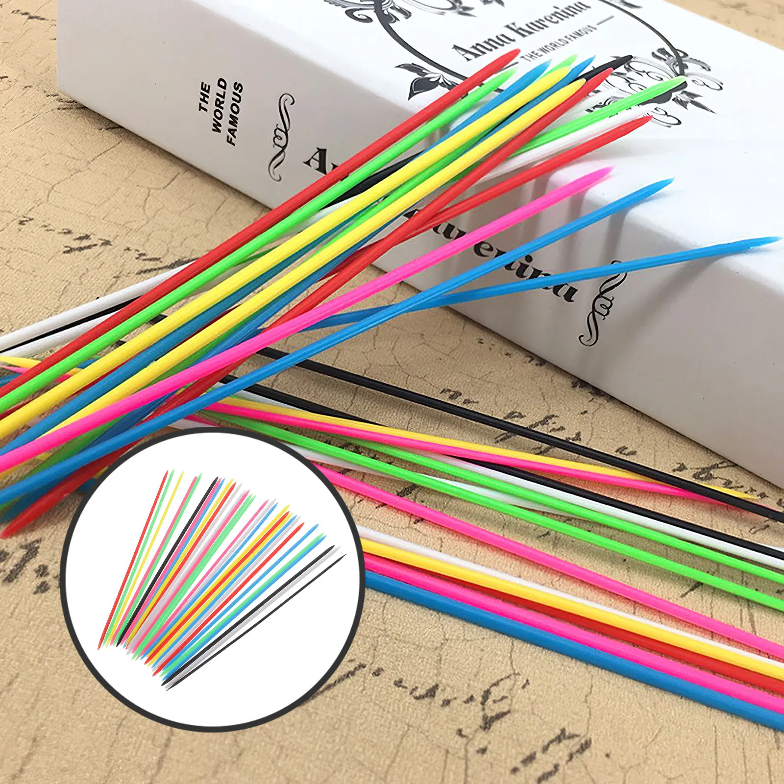 

90Pcs Colorful Plastic Game Sticks Small Stick Picking Multi-Player Interactive Educational Board Game for Attention and
