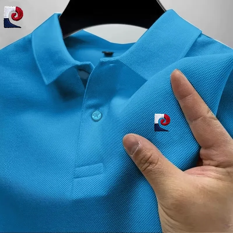 

Summer men's high-quality short sleeved polo shirt new fashionable, casual, comfortable, cool and breathable top