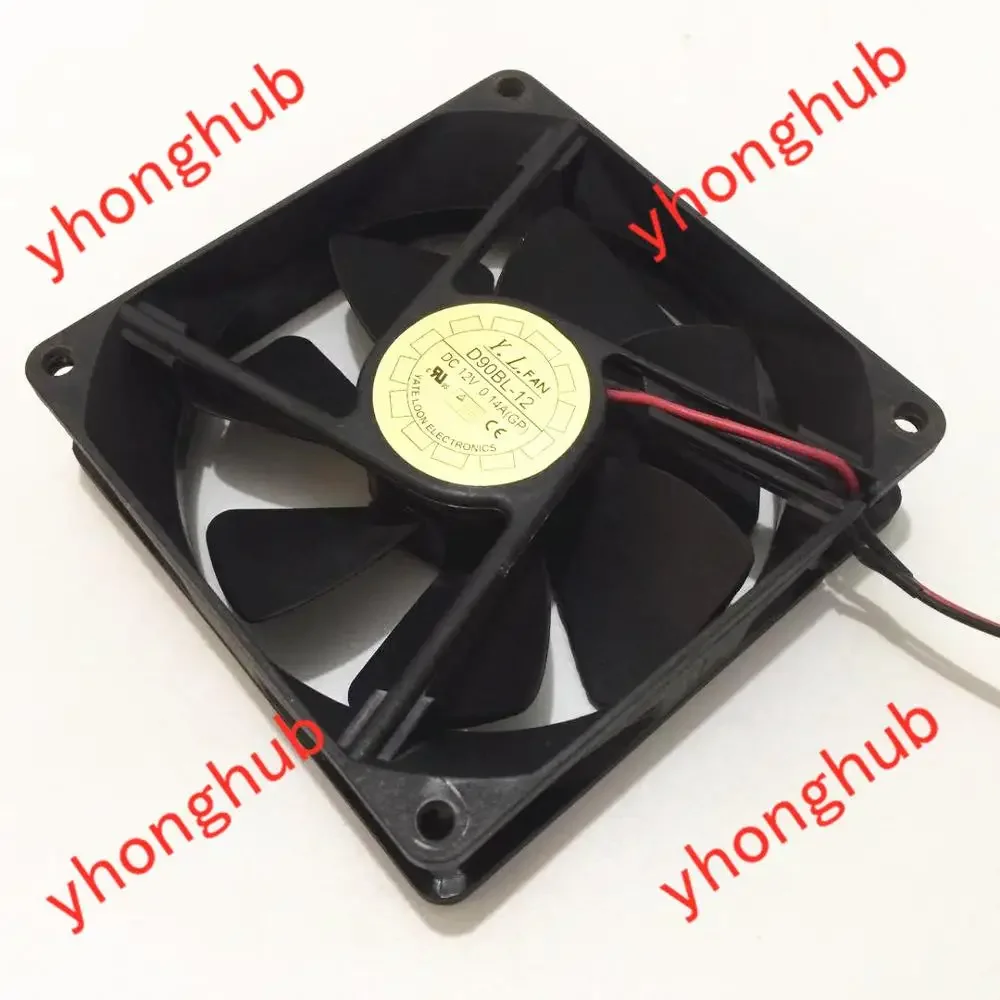 

Yate Loon D90BL-12 DC 12V 0.14A 90x90x25mm 2-Wire Server Cooling Fan
