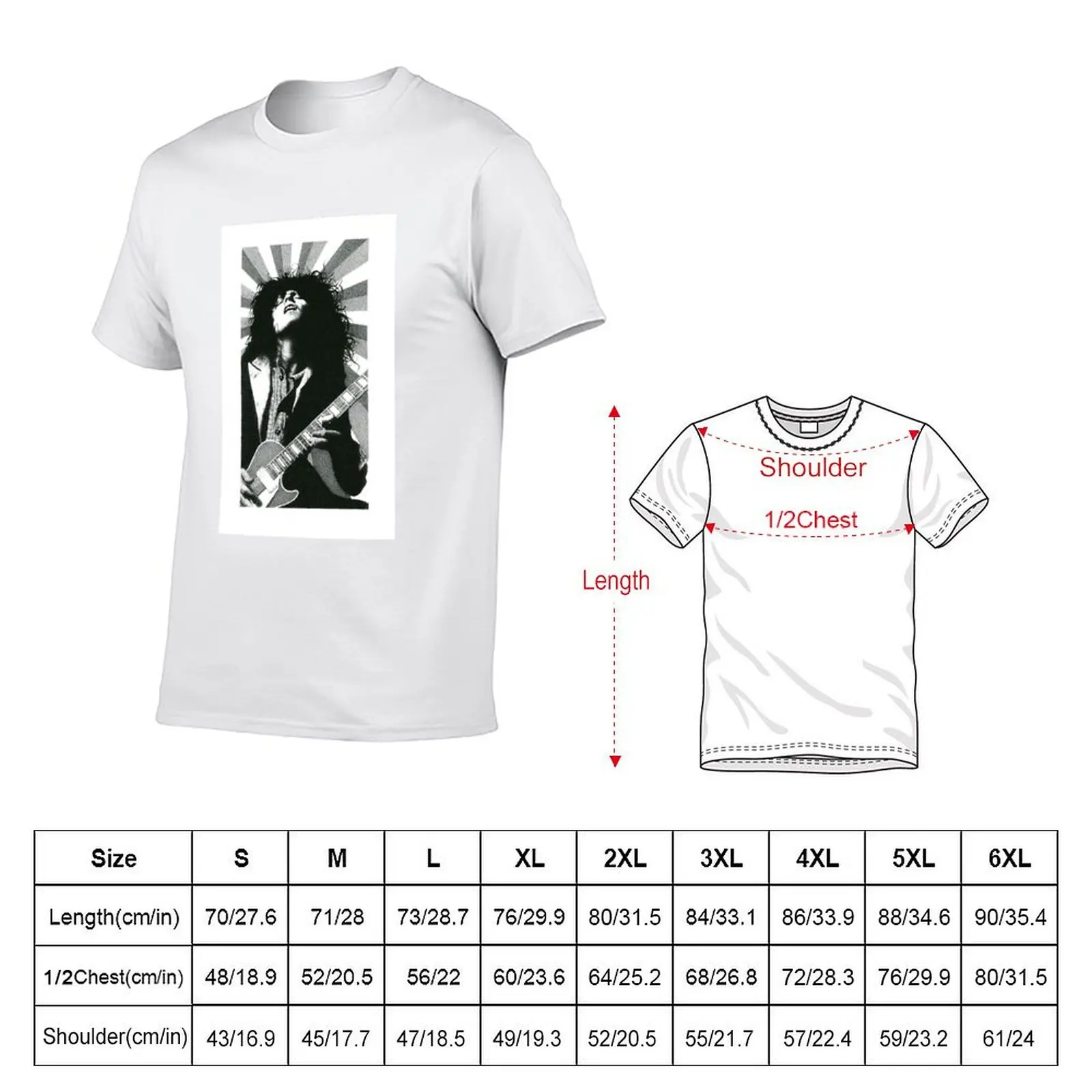 Marc Bolan art print T-Shirt Plus Size Loose Short Sleeve Top