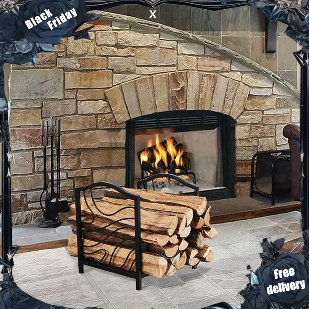 Firewood Rack Outdoor Indoor Fireplace Wood Storage Rack Firewood Holder Storage Fire Wood Organizers and Storage