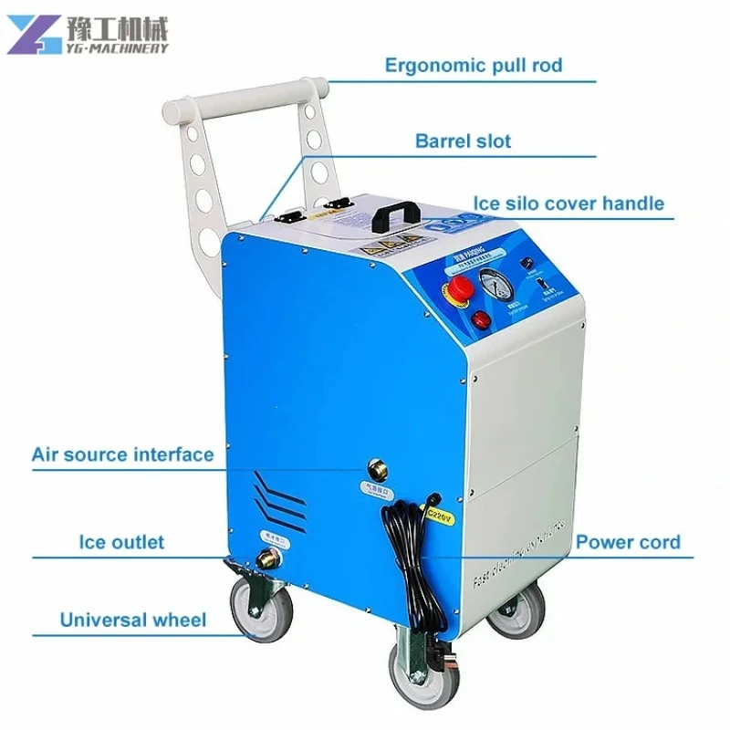 YG Hot Sale Dry Ice Cleaning Machine High Pressure Industrial Cryogenic Co2 Washing Machine Cars 3D Blaster Cleaning Machine