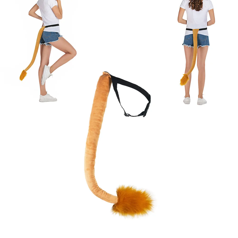 1Pcs Lion Tail Prop Reusable Premium Cloth Cosplay Halloween Role Playing Costume Accessories Animal Tail Lion Themed Costume