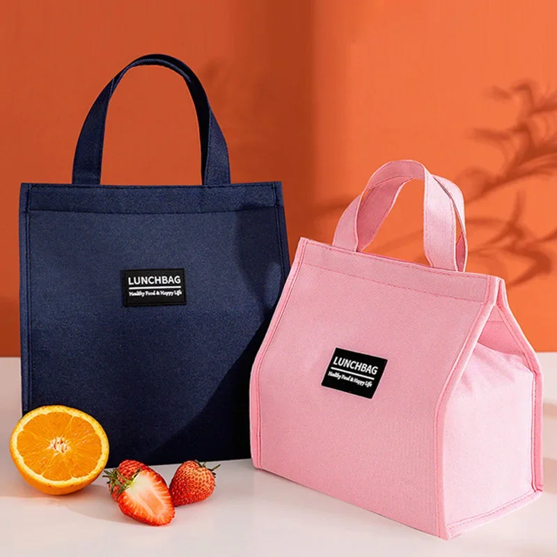 Bolsas de almuerzo con aislamiento térmico para hombres y mujeres, organizador de caja Bento de tela Oxford, bolsa de almuerzo portátil, bolsa