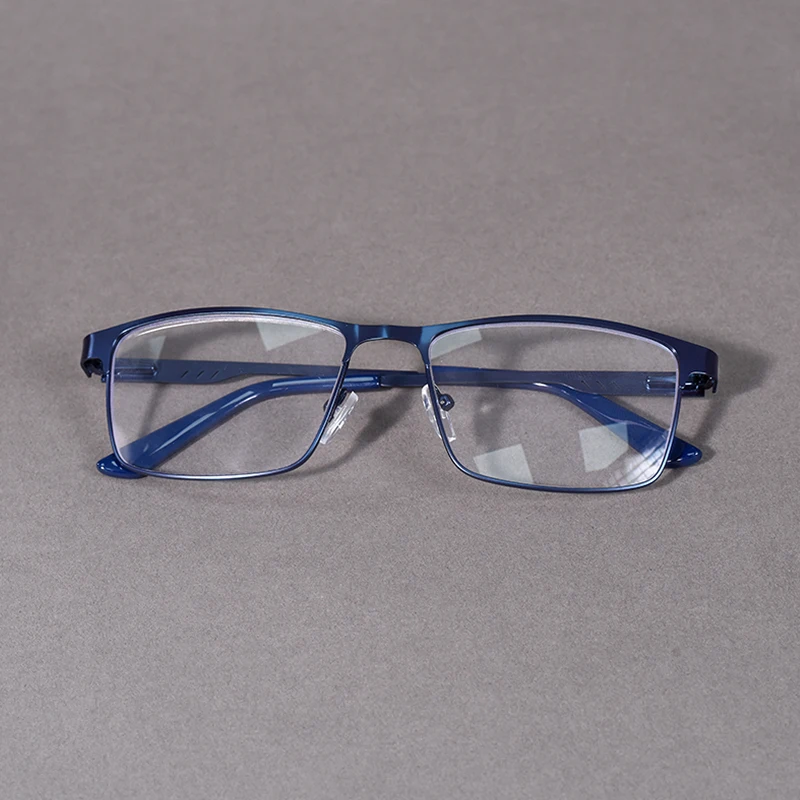 Mai Blume Übergroße Metall Lesebrille Für Männer Rezept Brillen Blau Licht Blockieren Business Platz Brillen Rahmen + 75 – Detail 7