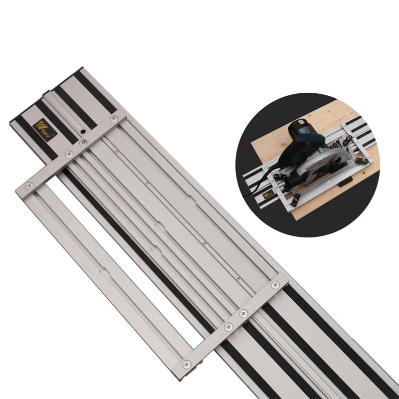 2x1.4m Guide Rails Tracks + Universal Base for Circular Saw, Track Saw, Plunge Saw, Woodworking