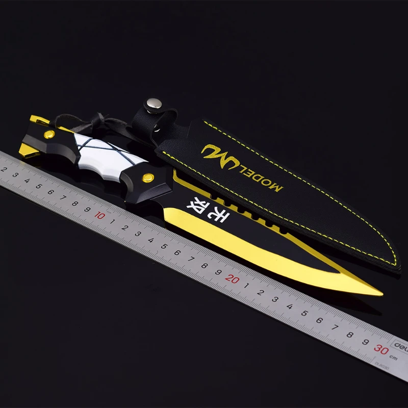 29cm/11,42 cala Valorant No Man's Land metalowa kabura na nóż Model broni sztuka i rzemiosło wyświetlacz zabawka na prezent dla chłopca urządzenia peryferyjne do gier