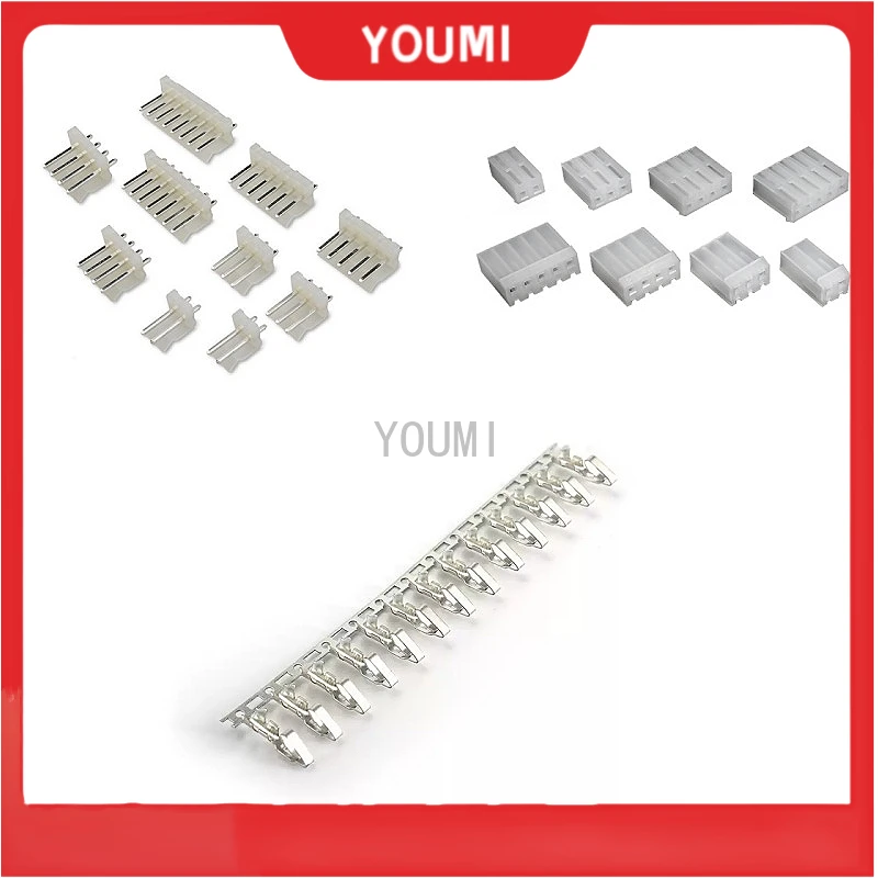 10sets 2139 Ch3.96 2/3/4/5/6 Pin Connector 3.96MM PITCH Straight Pin Header + Housing + Terminal Ch3.96-2p/3p/4p/5p/6p