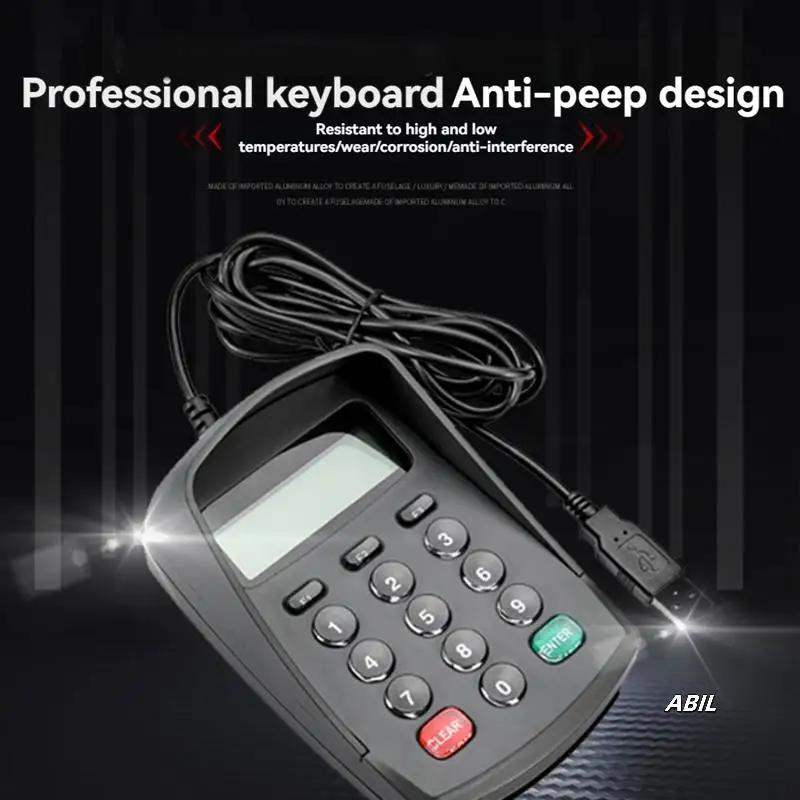 

USB Numeric Password Keypad Programmable Encryption Pin Pad For POS Payment Systems Secure Digital Entry Device