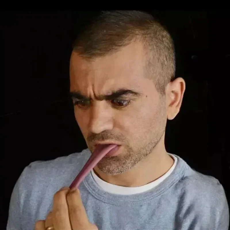 Halloween Prank Fake Tongue Toy 1PC Silicone Scary Funny Trick Gag Gift for Kids Boys Horror Party