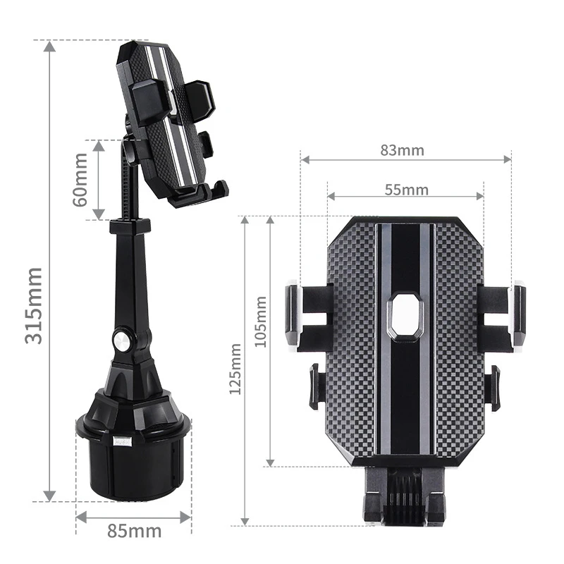 Einstellbare Auto Tasse Halter Handy Halterung Ständer Universal Auto Wasser Tasse Halter Mobile Handy Halterung Unterstützung Für Iphone 13 – Detail 4