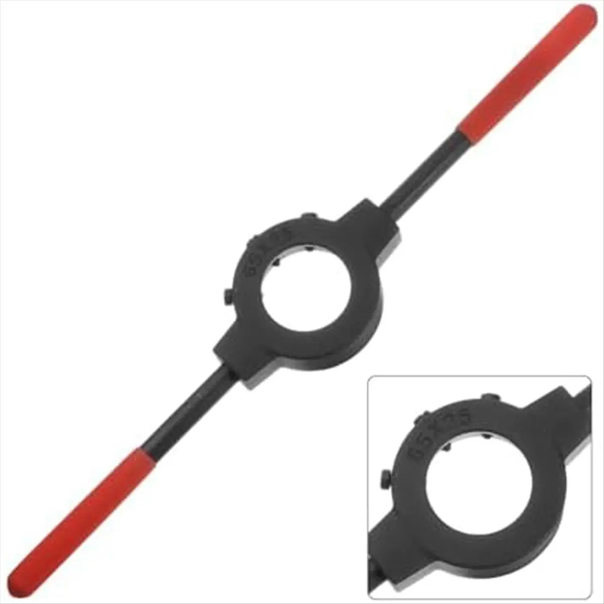 

Гаечный ключ для метрических и дюймовых резьбовых плашек (UNC/UNF) M30-M36/1-1/16 дюйма-1-7/16 дюйма, для круглых плашек с наружным диаметром 65 мм, держатель для резьбовых плашек 65 мм x 25 мм