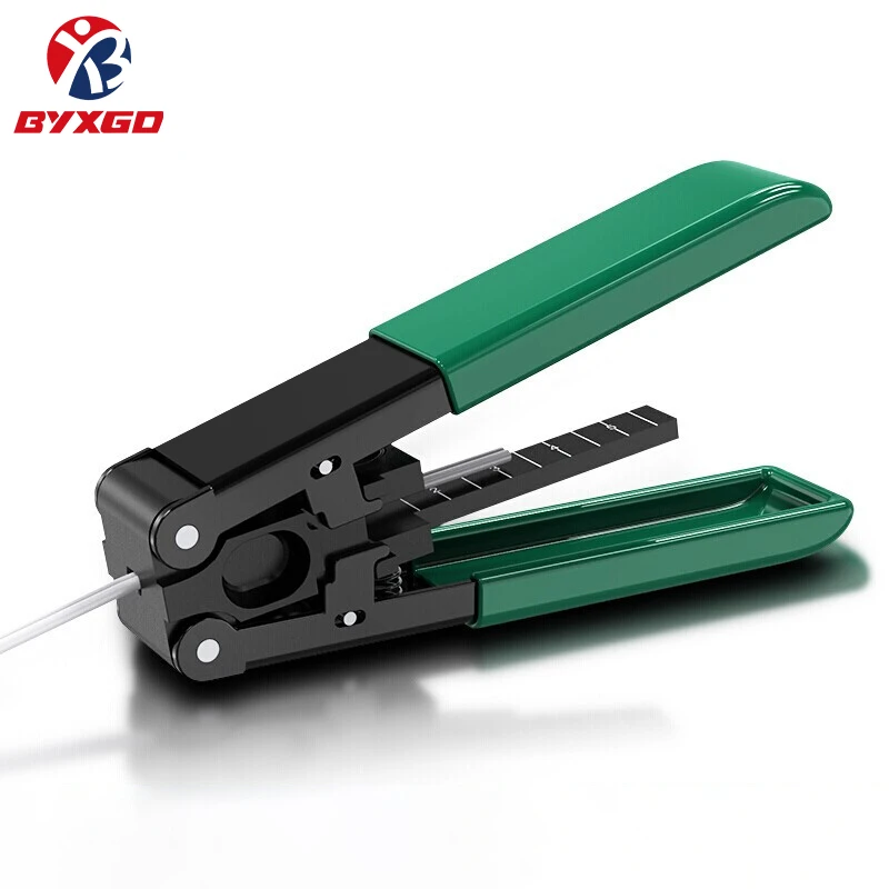 BYXGD Fiber Optic Cable Stripper Slitter Striping Optical Pliers for 3x2mm Flat Drop Cables Non-Slip PVC Handle Jacket Stripper