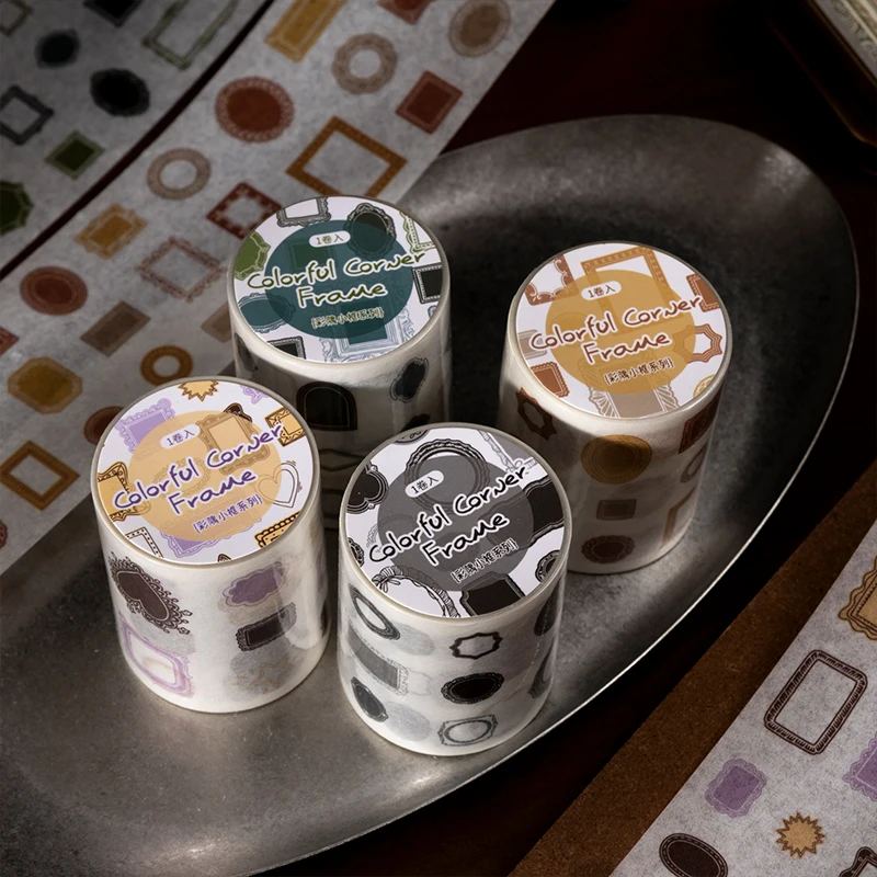 Vintage Multi-shape Washi Tape, Antique European Label Decorative Tape for Journal Layering & Collage, Ideal Holiday & Birthday