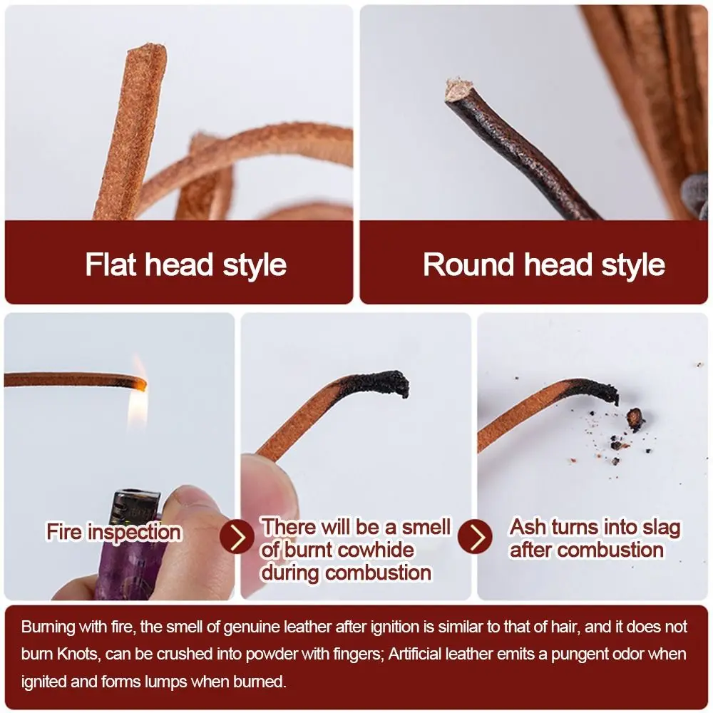 Retro Round Genuine Leather Cord Flat 5Meters Thong Cord Jewelry Making DIY Bracelet