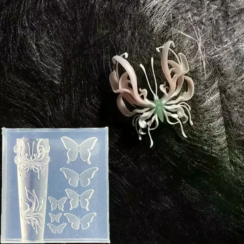 

Силиконовые аксессуары для ногтей, форма для резьбы, форма для бабочки, штамповочная пластина, трафареты для ногтей, маникюрные инструменты «сделай сам»