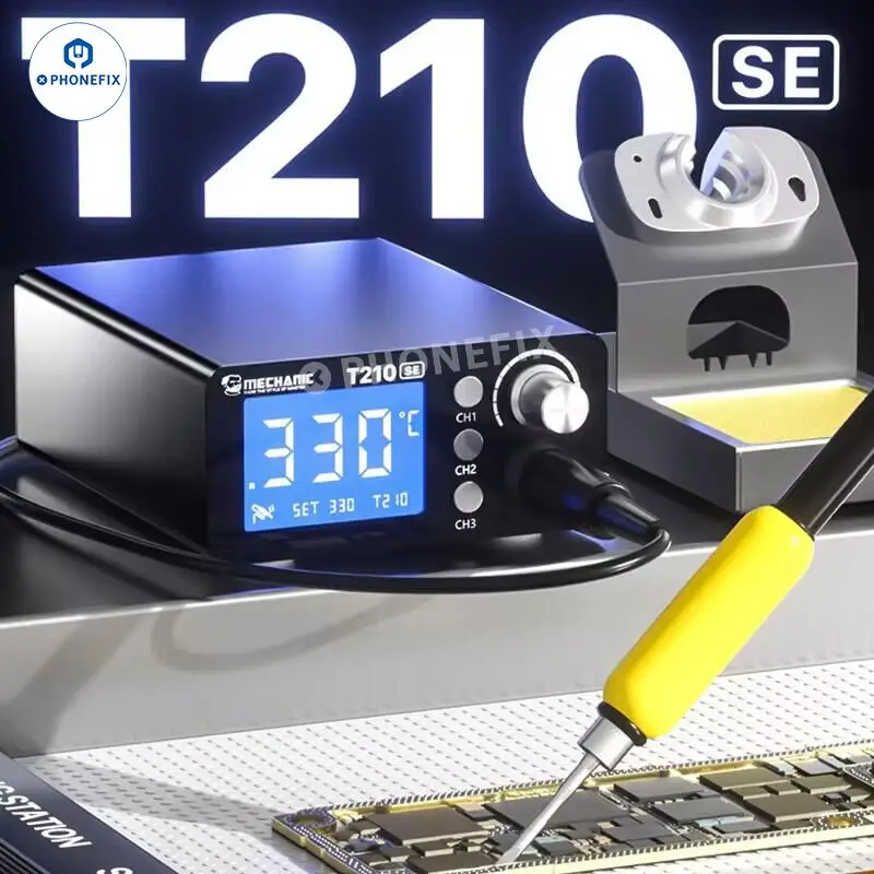 Mechanic T210 SE Precise Thermostatic Soldering Station Quick Heating Auto Sleep Universal C210 Tips CPU IC Chips Welding Tools