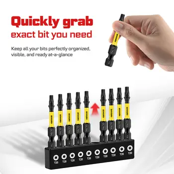 Geinxurn 螺絲起子頭套裝,20號 Torx 衝擊磁性鋼星形批頭,附批頭座和收納整理器 8 最佳銷售 20號星形螺絲 - №5