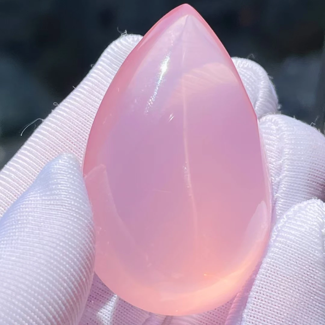 Natural Pink Rose Quartz Pendant Necklace 44*28*20mm Star Light Heart Love Women Men Jewelry AAAAA