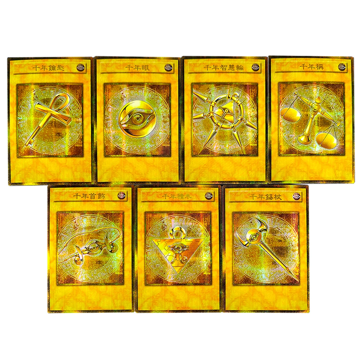 

7 шт./компл. 59X86 мм своими руками, самостоятельная работа Yu-Gi-Oh! Sennen Item Collection Card Марля Flash Millennium Item Аниме-карта Подарочные игрушки