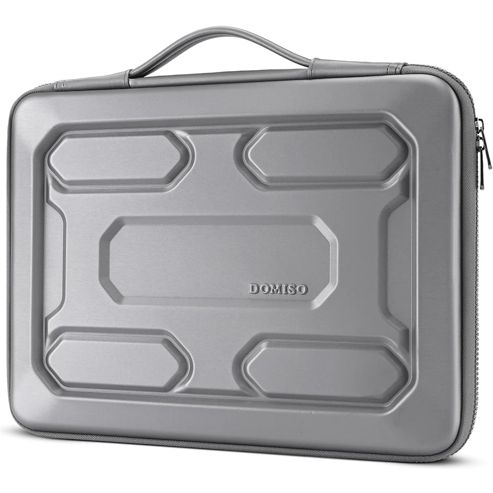 14 15.6 17 inch Laptop Sleeve with Handle Shockproof Waterproof EVA Protective Case Silver