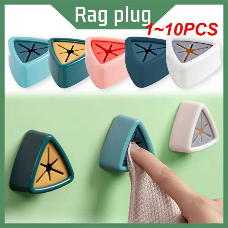 1~10PCS Towel Holder Towel Storage Racks Hanger Adhesive Towels Storage Wash Cloth Clip Sucker Wall Window Bathroom Kitchen