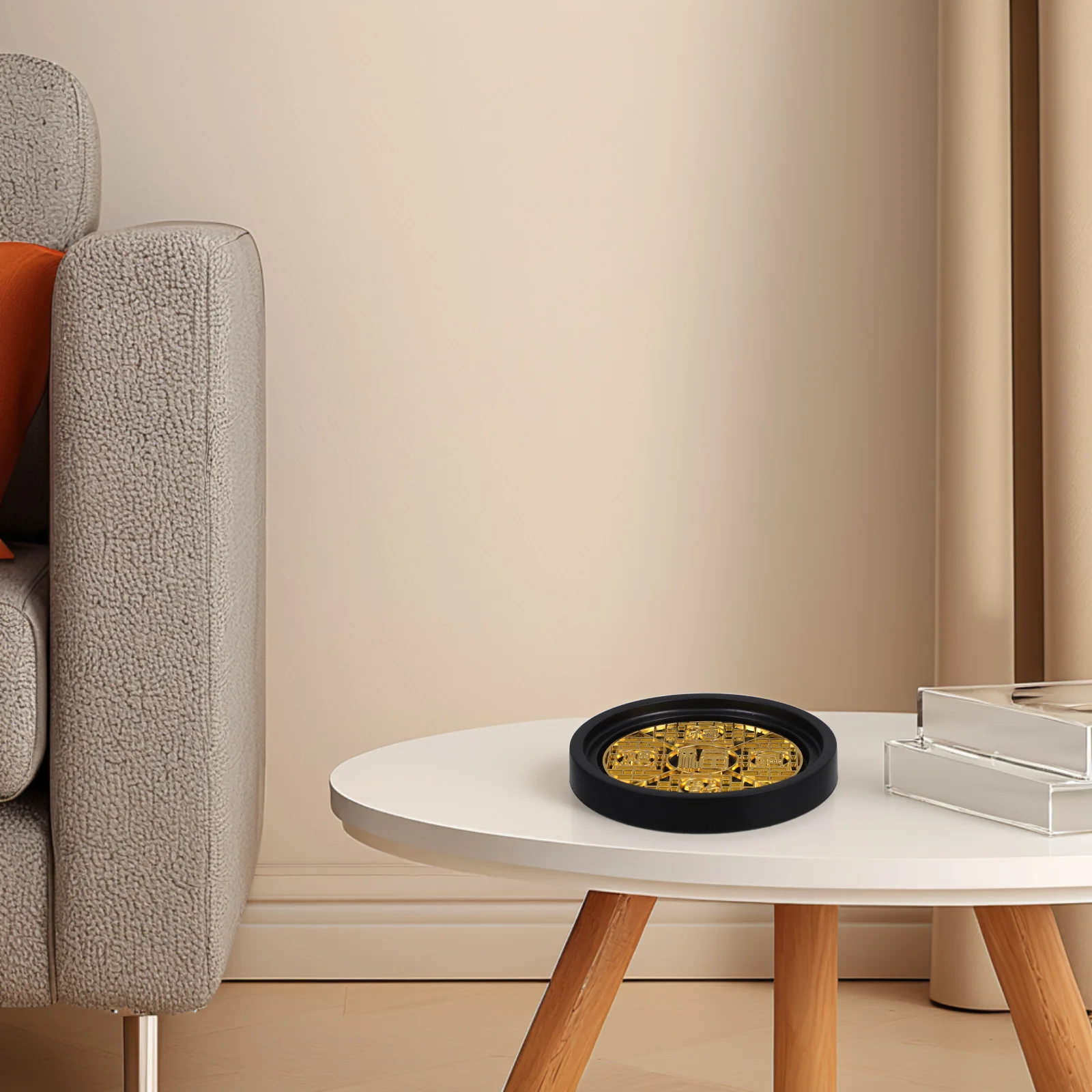 

Heat Resistant Chinese Style Delicate Pattern Round Cup Mat Anti Protective Table Pad For Home Office Restaurant