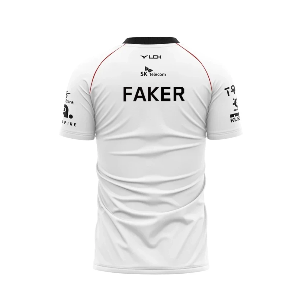 New Arriavl T1 Esports Team Uniform Men T-shirt League Of Legends World Finals Jersey Tee LOL Games Faker Fan Support Unisex Top