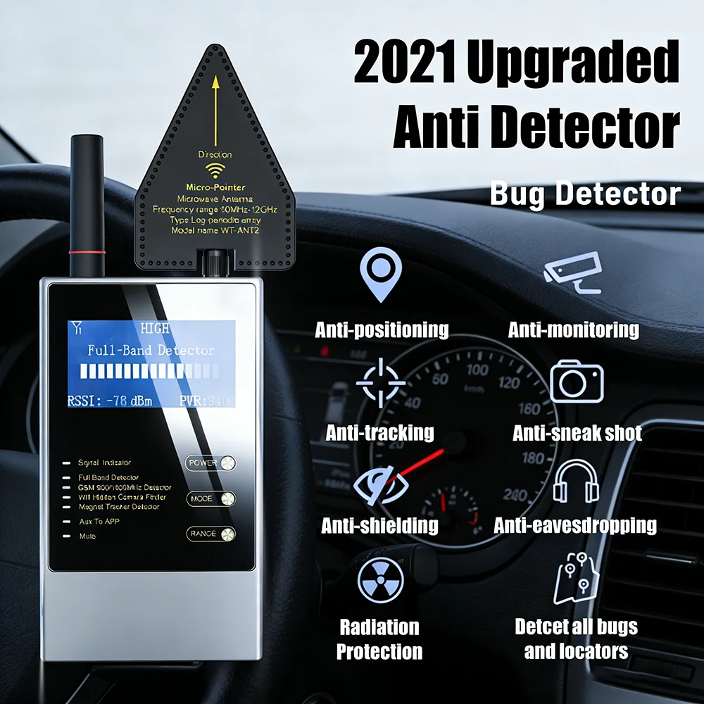 

Anti Spy Gadgets Wireless Audio Bug GPS Camera Detector Finder Bug RF Signal Detector Car GPS Tracker Strong Magnetic Detector