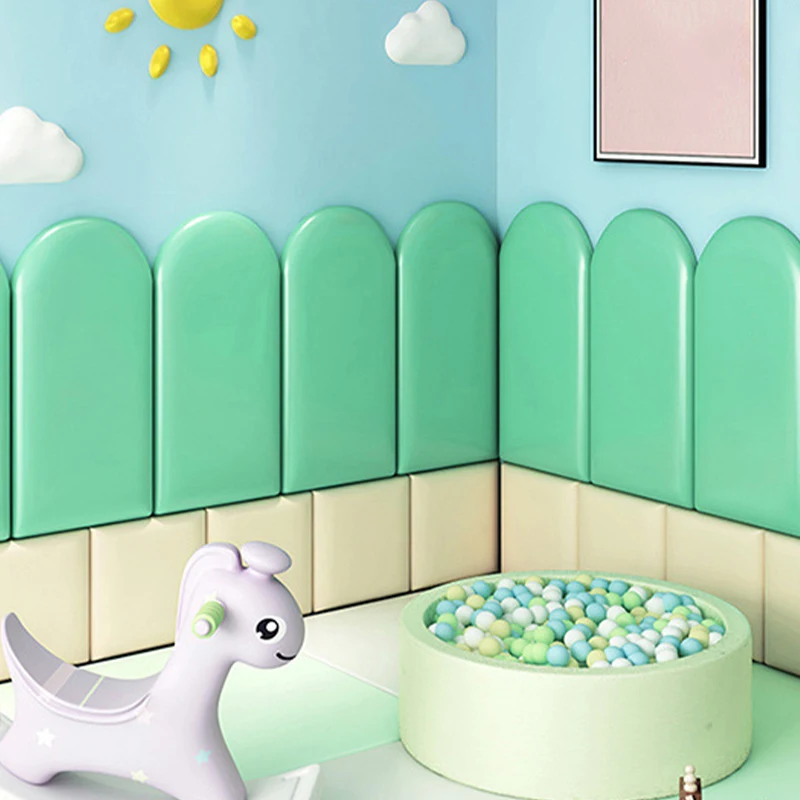1Pc 40cm 50cm Nordic Self‑Adhesive Anti‑Collision Wall Panel Kids Bedroom Headboard Tatami Soft Wall Sticker Home Decor