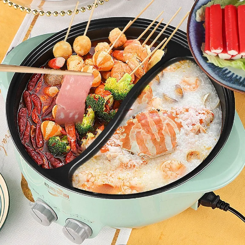 Multi-function Electric Stir-fry Meal Wok 6L Non-Stick Frying Pan Food Steamer Smart Large Capacity Hot Pot Stew Cooking Heater